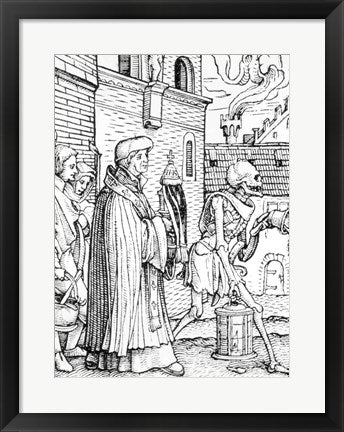 Framed Art Frame Art Death and the Parish Priest by Hans Holbein The Younger Wall Decor 18x24 Artwork
