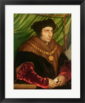 Framed Art Portrait of Sir Thomas More by Hans Holbein The Younger Wall Decor 18x24 Artwork