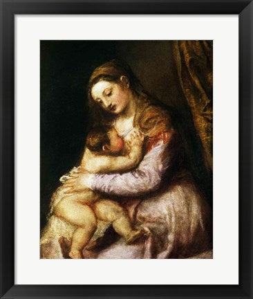Framed Art The Virgin and Child by Titian Wall Decor 18x24 Artwork