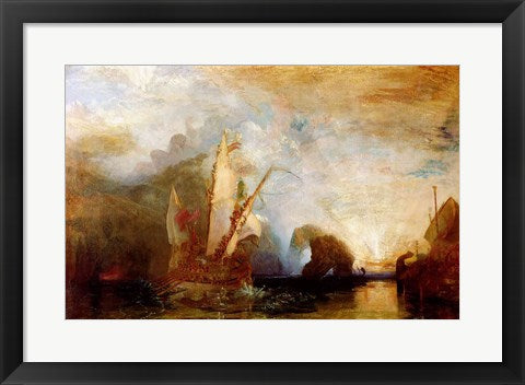 Framed Art Ulysses Deriding Polyphemus, 1829 by J.M.W. Turner Wall Decor 18x24 Artwork