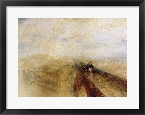 Framed Art Rain Steam and Speed by J.M.W. Turner Wall Decor 18x24 Artwork