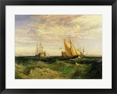 Framed Art The Confluence of the Thames and the Medway, c.1808 by J.M.W. Turner Wall Decor 18x24 Artwork