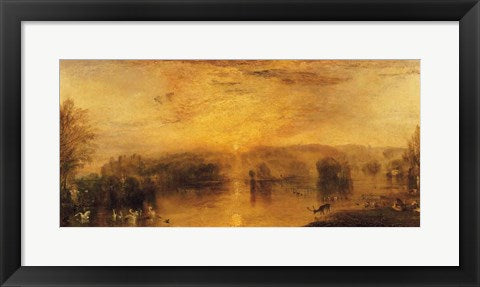 Framed Art The Lake, Petworth: Sunset, a Stag Drinking by J.M.W. Turner Wall Decor 18x24 Artwork