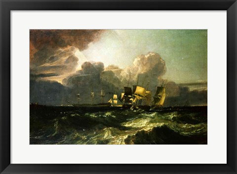 Framed Art Ships Bearing up for Anchorage by J.M.W. Turner Wall Decor 18x24 Artwork
