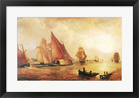 Framed Art Frame Art Estuary of the Thames and the Medway by J.M.W. Turner Wall Decor 18x24 Artwork