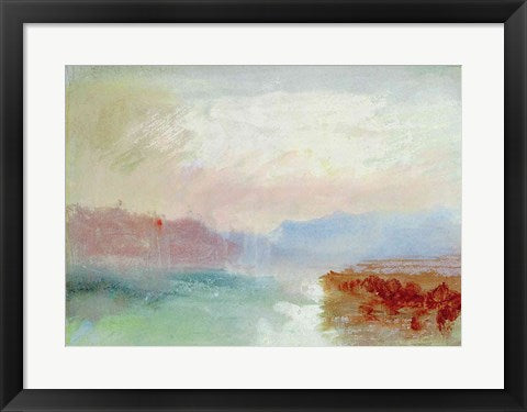 Framed Art River scene, 1834 by J.M.W. Turner Wall Decor 18x24 Artwork