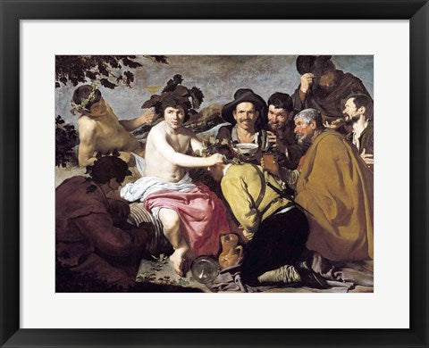 Framed Art Triumph of Bacchus, 1628 by Diego Velazquez Wall Decor 18x24 Artwork