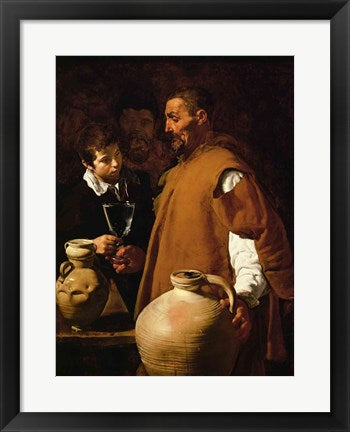 Framed Art Waterseller of Seville, c.1620 by Diego Velazquez Wall Decor 18x24 Artwork
