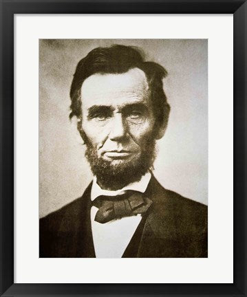 Framed Art Abraham Lincoln - black and white Wall Decor 18x24 Artwork
