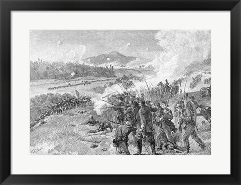 Framed Art The Battle of Resaca, Georgia, May 14th 1864 by Alfred r. Waud Wall Decor 18x24 Artwork