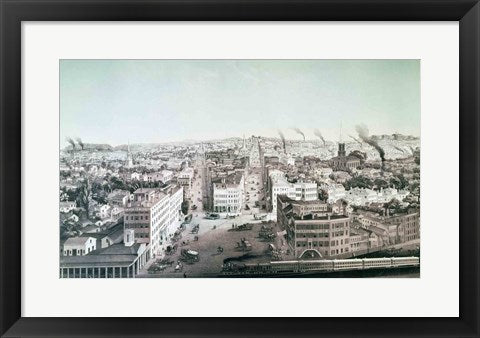 Framed Art View of Utica City, New York State Wall Decor 18x24 Artwork