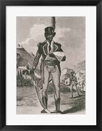 Framed Art Portrait of Francois Dominique Toussaint-Louverture Wall Decor 18x24 Artwork