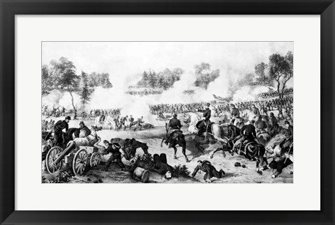 Framed Art The Battle of the Wilderness Wall Decor 18x24 Artwork