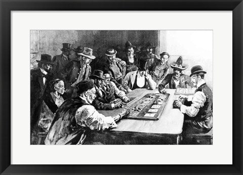 Framed Art A Faro Game at El Paso Framed Art for your Home Wall Decor 18x24 Artwork