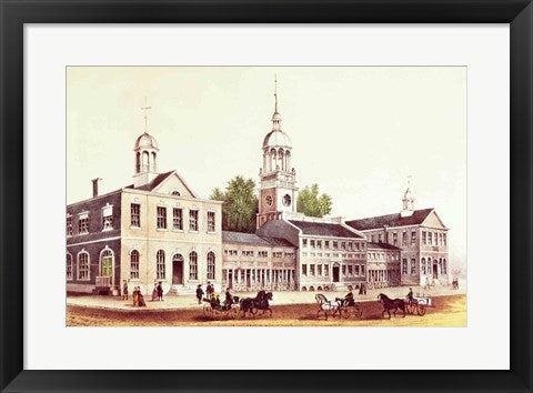 Framed Art Independence Hall, Philadelphia, 1776 Wall Decor 18x24 Artwork