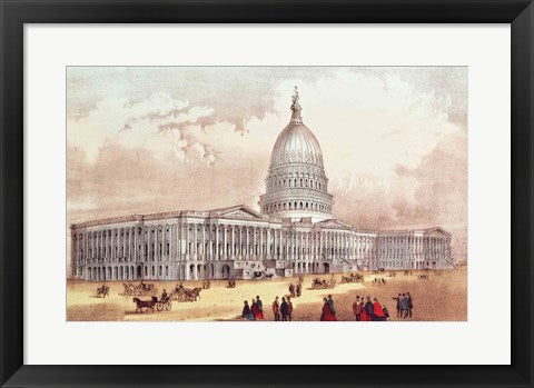 Framed Art United States Capitol, Washington D.C. Wall Decor 18x24 Artwork