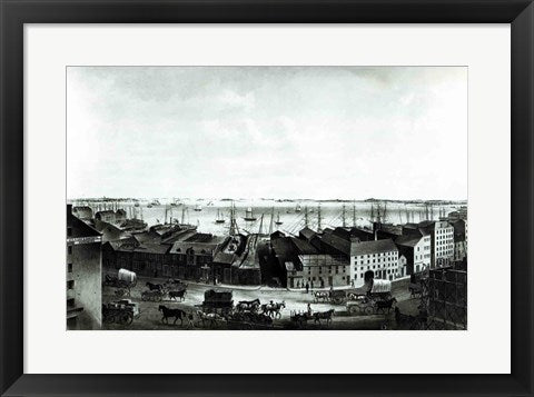 Framed Art Boston Harbour, 1854 Framed Art for your Home Wall Decor 18x24 Artwork