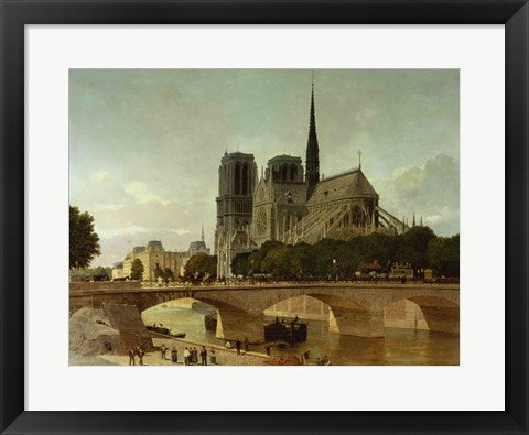 Framed Art Notre Dame, Paris, 1884 by P.h. Benoist Wall Decor 18x24 Artwork