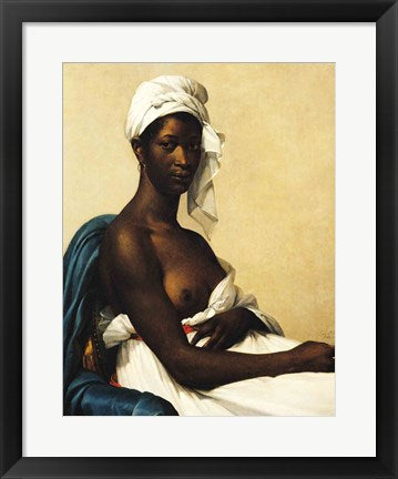 Framed Art Portrait of a Negress by P.h. Benoist Wall Decor 18x24 Artwork