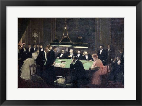 Framed Art The Gaming Room at the Casino, 1889 by Jean Beraud Wall Decor 18x24 Artwork