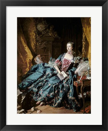 Framed Art Madame de Pompadour, 1756 by Francois Boucher Wall Decor 18x24 Artwork