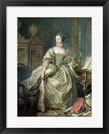 Framed Art Madame de Pompadour by Francois Boucher Wall Decor 18x24 Artwork