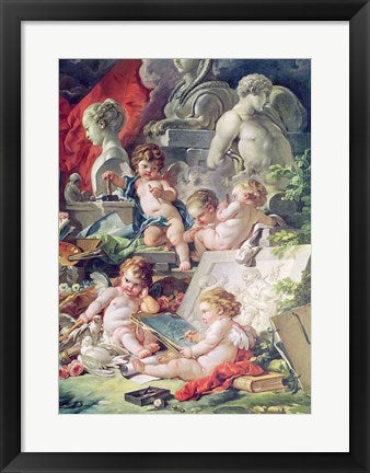 Framed Art Genius Teaching the Arts, 1761 by Francois Boucher Wall Decor 18x24 Artwork