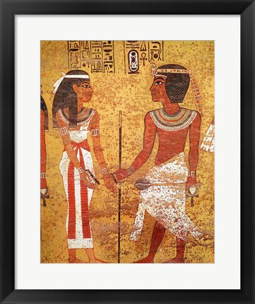 Framed Art Tutankhamun and his wife, Ankhesenamun Wall Decor 18x24 Artwork