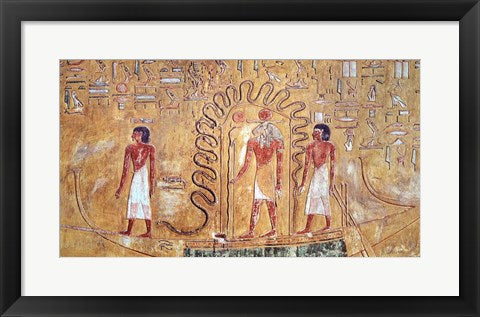 Framed Art The sun god Ra in his solar barque Wall Decor 18x24 Artwork