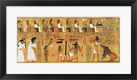 Framed Art The Weighing of the Heart against the Feather of Truth Wall Decor 18x24 Artwork