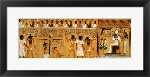 Framed Art The Weighing of the Heart against Maat's Feather of Truth Wall Decor 18x24 Artwork
