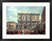 The Doge Visiting the Church and Scuola di San Rocco by Giovanni Antonio Canaletto