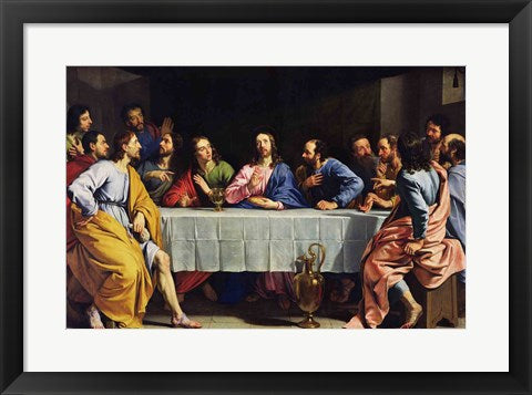Framed Art The Last Supper, 1648 by Philippe De Champaigne Wall Decor 18x24 Artwork