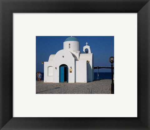 Framed Art Church in Greece Framed Art for your Home Wall Decor 18x24 Artwork
