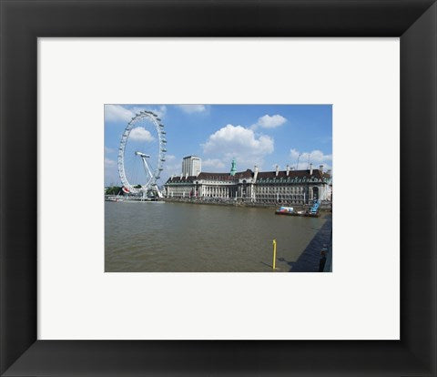 Framed Art The London Eye and the Aquarium Wall Decor 18x24 Artwork