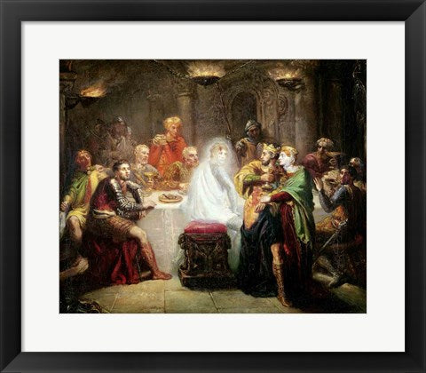 Framed Art The Ghost of Banquo by Theodore Chasseriau Wall Decor 18x24 Artwork