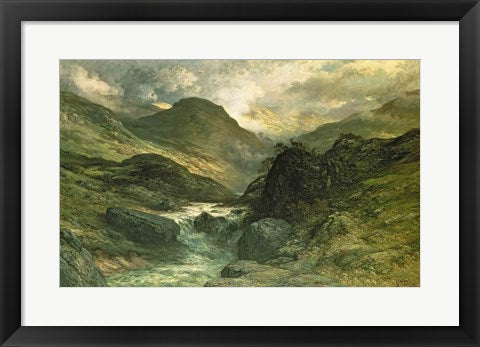 Framed Art A Canyon, 1878 by Gustave Dore Wall Decor 18x24 Artwork