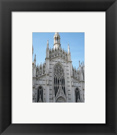 Framed Art A Gothic White Church Framed Art for your Home Wall Decor 18x24 Artwork