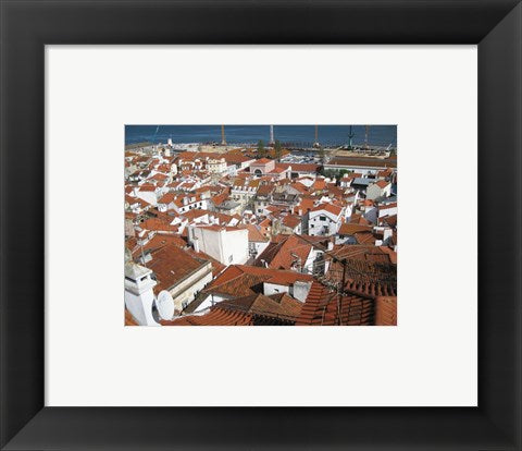 Framed Art Alfama District Red Roofs Wall Decor 18x24 Artwork