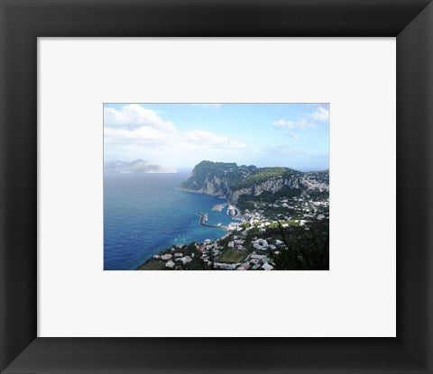 Framed Art Aerial view of Capri Harbour Wall Decor 18x24 Artwork