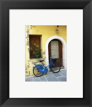 Framed Art Blue Bicycle Framed Art for your Home Wall Decor 18x24 Artwork