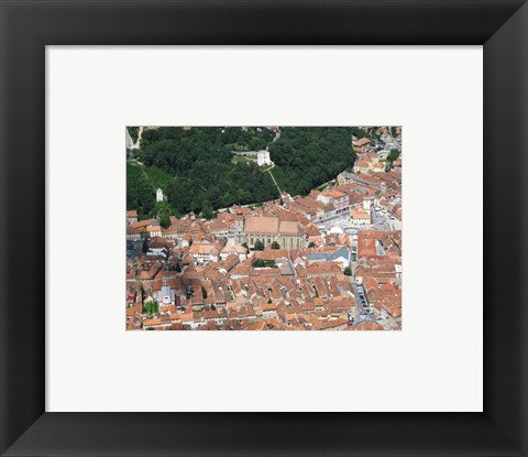 Framed Art Brasov Black Church and City Square Wall Decor 18x24 Artwork
