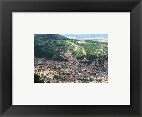 Framed Art Brasov Seen from Tampa Hill Wall Decor 18x24 Artwork