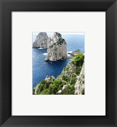 Framed Art Capri Faraglioni Stacks Framed Art for your Home Wall Decor 18x24 Artwork