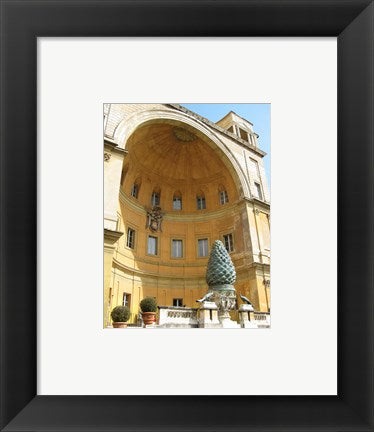 Framed Art Pinecone Statue in the Vatican Wall Decor 18x24 Artwork