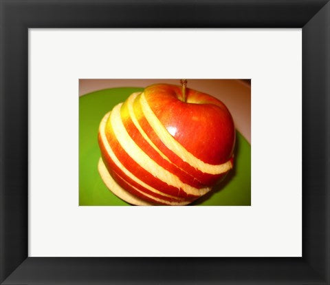 Framed Art Sliced Apple Wall Decor 18x24 Artwork