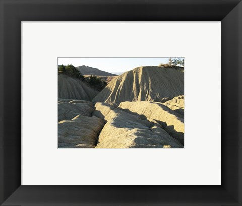 Framed Art Sun Setting on Mud Crevasses Wall Decor 18x24 Artwork