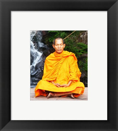 Framed Art Frame Art Abbot of Watkungtaphao in Phu Soidao Waterfall Wall Decor 18x24 Artwork