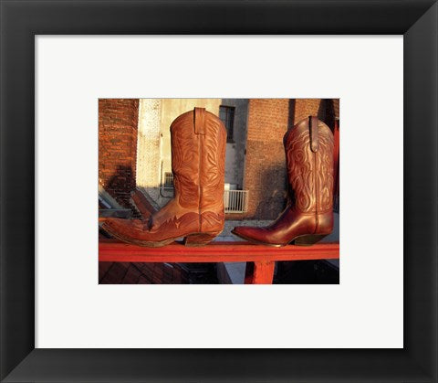 Framed Art Cowboy Boots Framed Art for your Home Wall Decor 18x24 Artwork