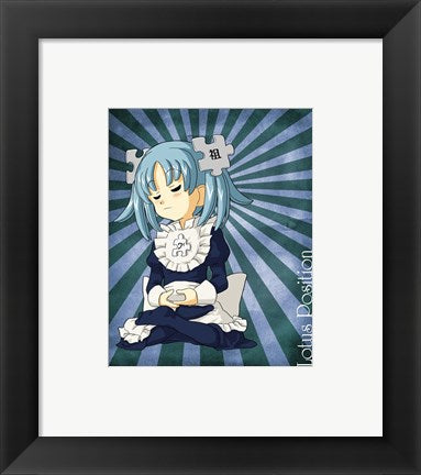 Framed Art Lotus Position Yoga Wall Decor 18x24 Artwork